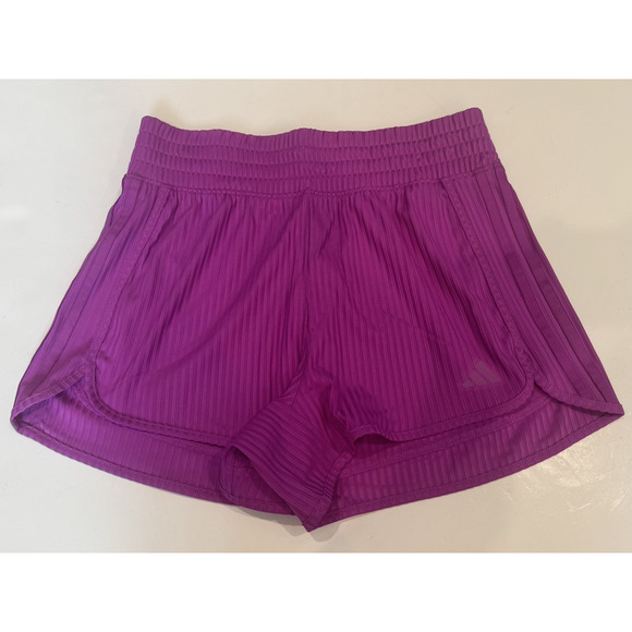 Adidas Women’s Small Pacer Rib Shorts High Rise Athletic Bottoms Training NEW - Picture 4 of 11